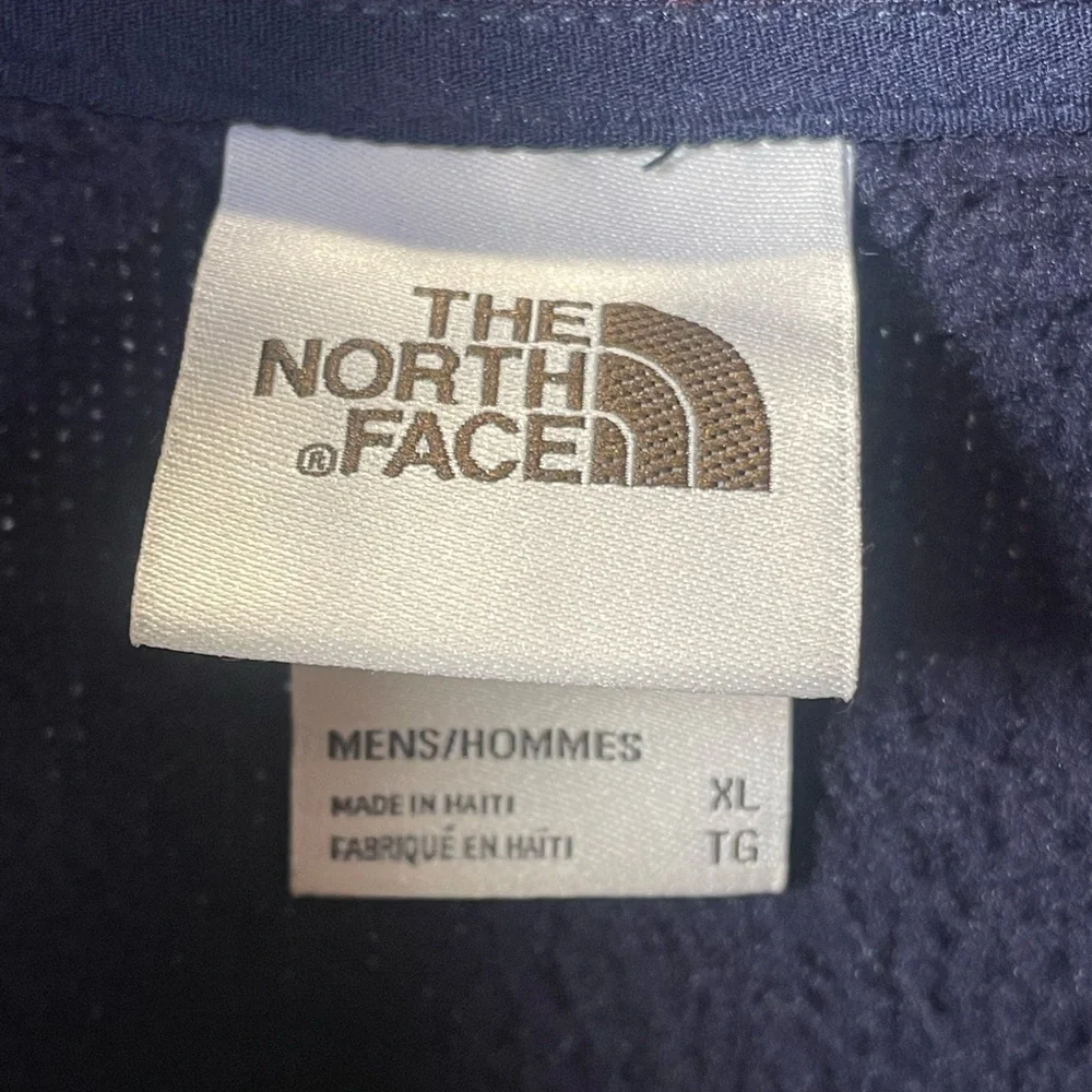 The North Face Men’s Pullover Fleece Size XL Maroon/Navy Colorblock Q Zip